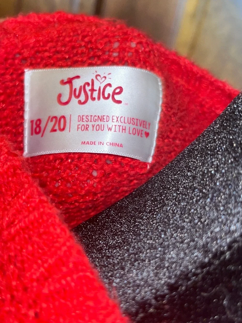 JUSTICE Size 18/20 NWOT Holiday Sweater w/ Reversible Sequins